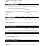 Injury Report Form Template
