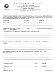 Intern Semi Annual Form Fill Online Printable Fillable Blank