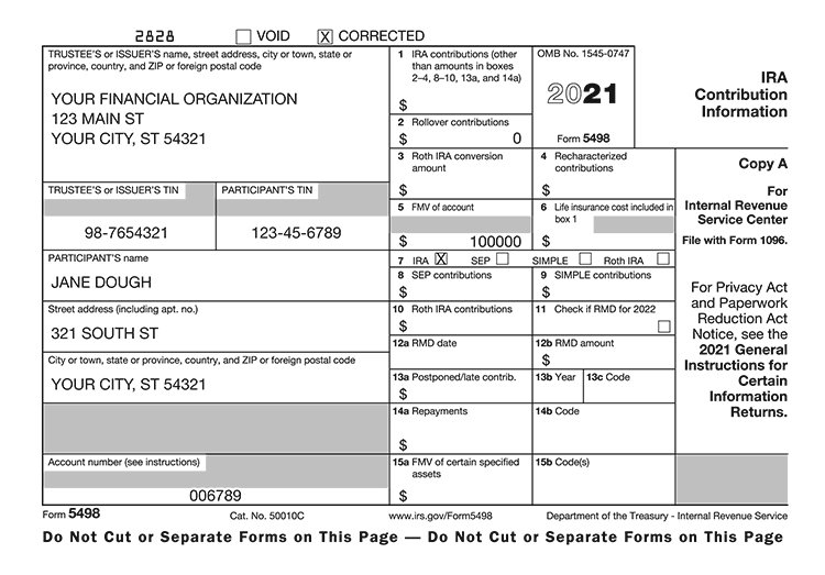 IRA Reporting Corrections One Two Or Three Forms Ascensus