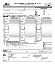 IRS Form 1042 Download Fillable PDF Or Fill Online Annual Withholding