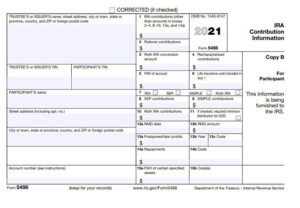 IRS Form 5498 IRA Contribution Information