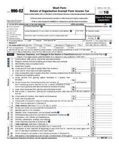 IRS Form 990 EZ 2018 2019 Printable Fillable Sample In PDF