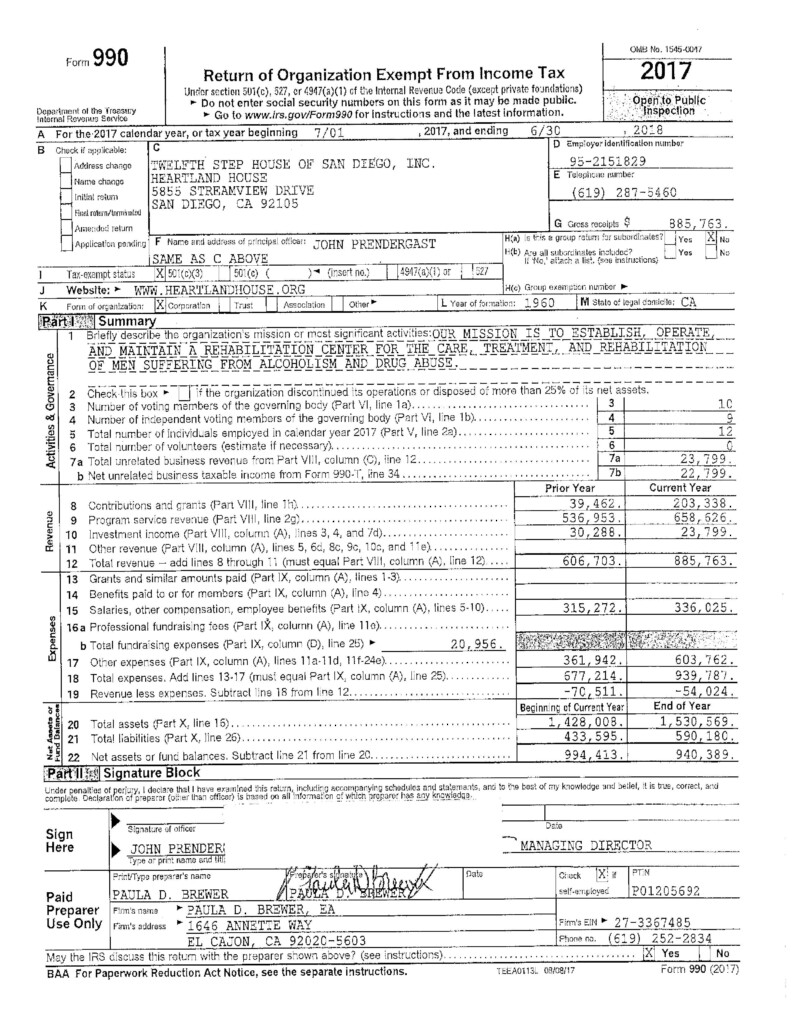 IRS Form 990 Heartland House