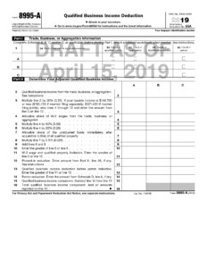 IRS Releases Drafts Of Forms To Be Used To Calculate 199A Deduction On