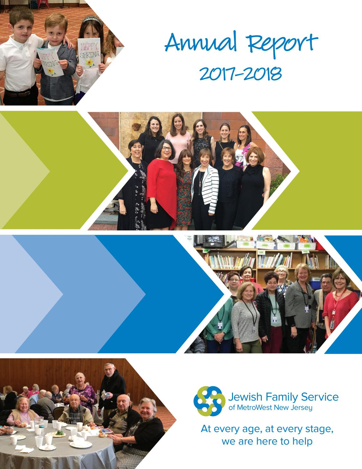 Jewish Family Service Of MetroWest NJ Annual Report 2017 2018 By Jewish 