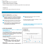 Joint Report Of Automobile Accident Printable Pdf Download