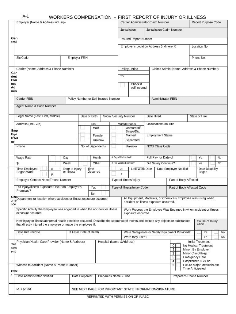 Kentucky First Report Injury Doc Template PdfFiller