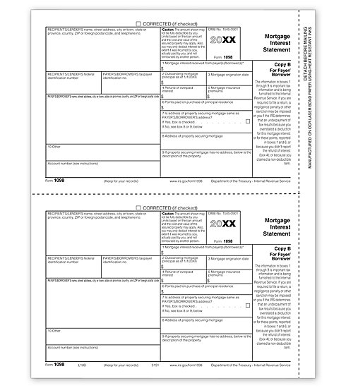 Laser 1098 Mortgage Interest Statement