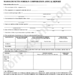 Massachusetts Foreign Corporation Annual Report Form Printable Pdf Download