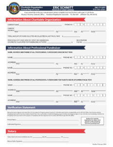 Missouri Charitable Organization Annual Report Form Download Fillable