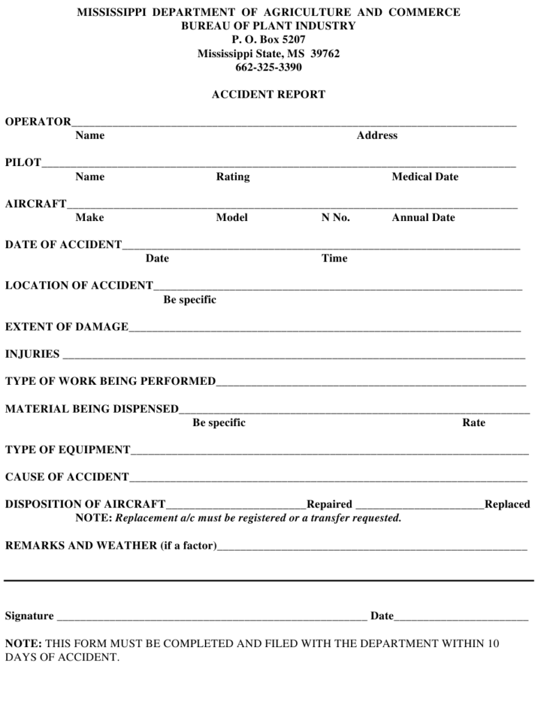 Msha Accident Report Form ReportForm