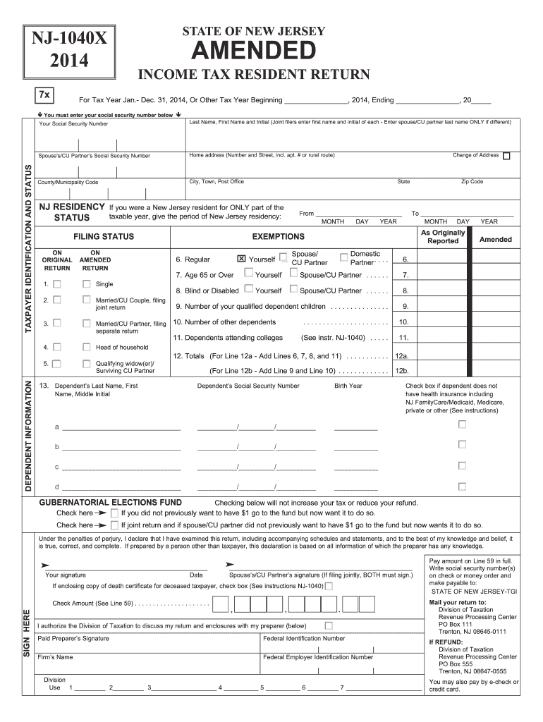 Nj State Tax Form Fill Out And Sign Printable PDF Template SignNow
