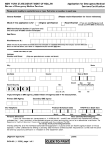 Nys Doh Ems Fill Online Printable Fillable Blank PdfFiller