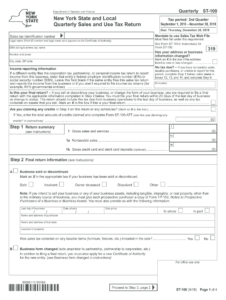 Nys Sales Tax Form St 100 Fill Out Sign Online DocHub