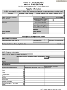 Pa Critical Incident Reporting Fill Online Printable Fillable