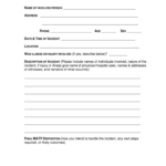 Pa Dpw Reportable Incident Form ReportForm