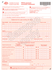 Payg Payment Summary Statement Pdf Fill Online Printable Fillable