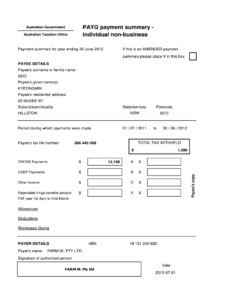 Payg With Holding Annual Report Example Fill Out And Sign Printable