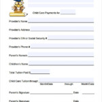 PDF DOC Free Premium Templates Receipt Template Daycare Forms