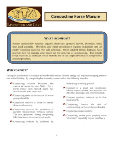 PDF WHAT IS COMPOST Sccdsccd pdfs Composting Horse Manure