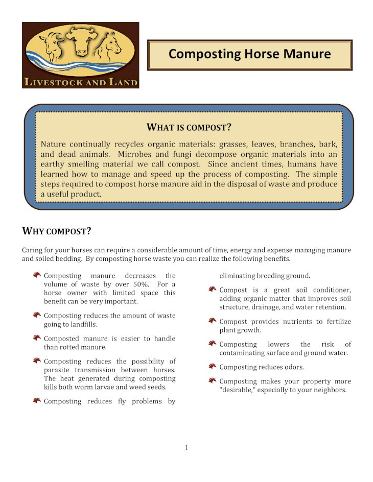  PDF WHAT IS COMPOST Sccdsccd pdfs Composting Horse Manure 