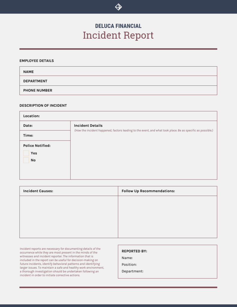 Peerless How To Write A Perfect Incident Report Example Of Feasibility 