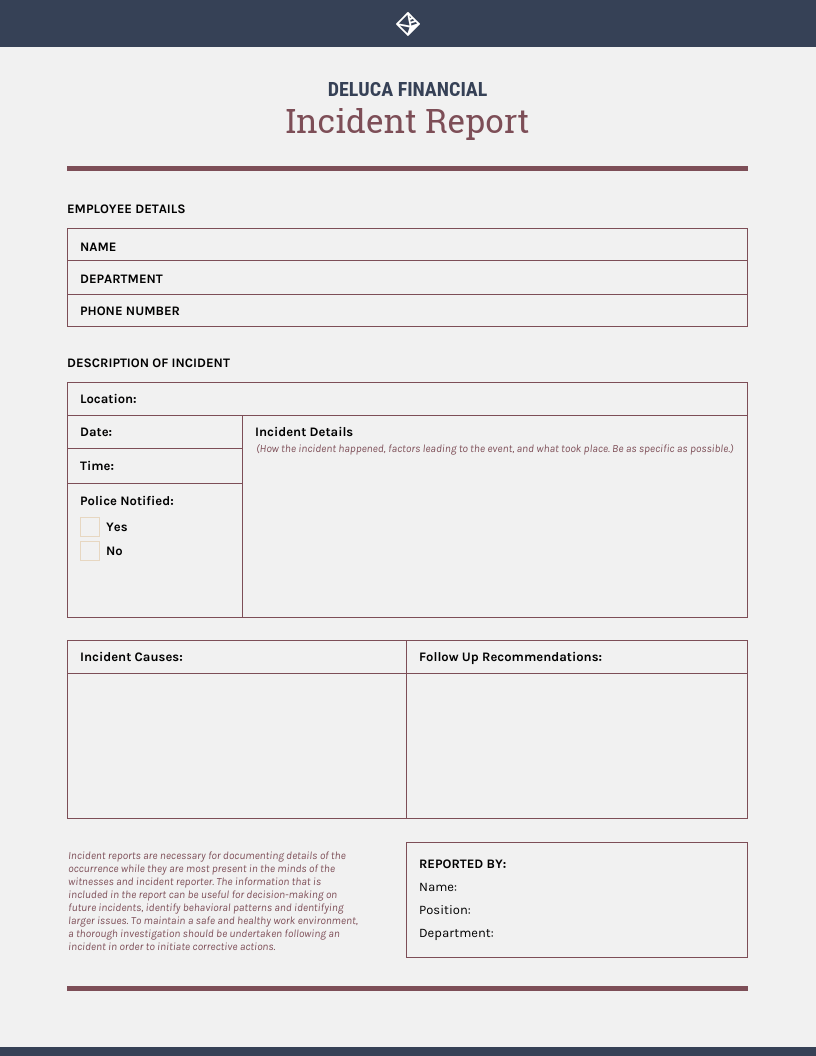 Peerless How To Write A Perfect Incident Report Example Of Feasibility