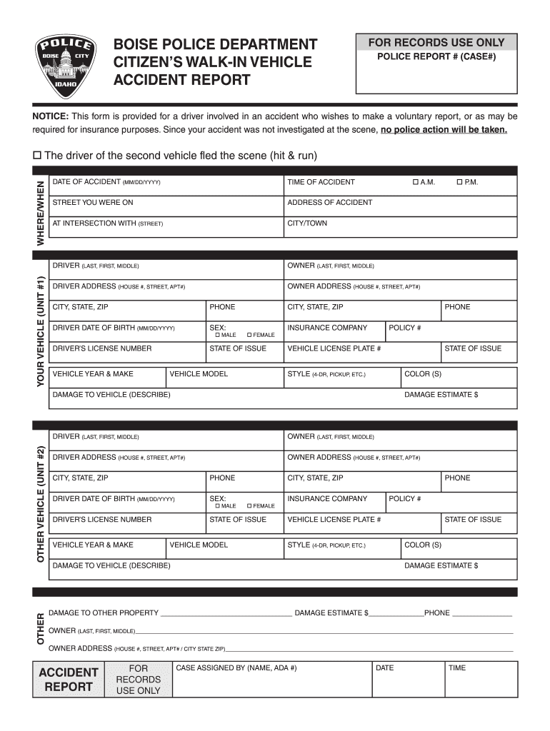 Police Report Fill Online Printable Fillable Blank PdfFiller