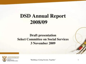 PPT DSD Annual Report 2008 09 PowerPoint Presentation Free Download