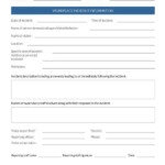 Printable Incident Report Forms Printable Incident Report Forms