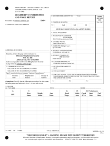 Quarterly Contribution And Wage Report Fill Out And Sign Printable