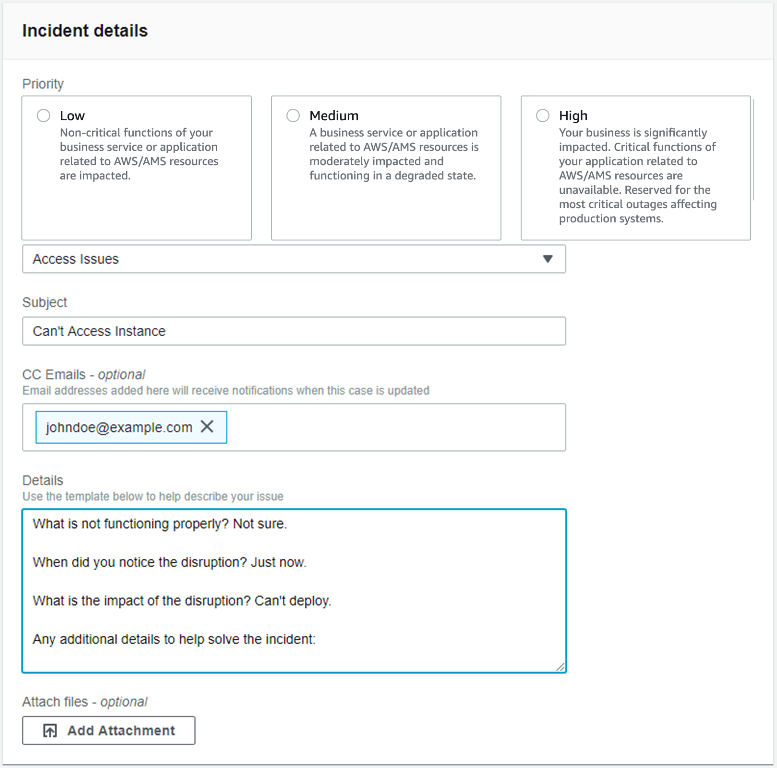 Reporting Incidents AMS Advanced User Guide