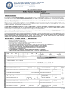 RI Motor Vehicle Accident Report 2012 Fill And Sign Printable