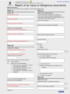 Riddor Form Pdf Fill Online Printable Fillable Blank PdfFiller