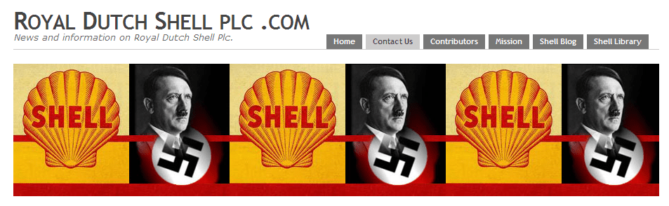 Royal Dutch Shell Homepage With Nazi Symbols Royal Dutch Shell Plc