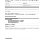 Safeguarding Children Incident Report Form In Word And Pdf Formats