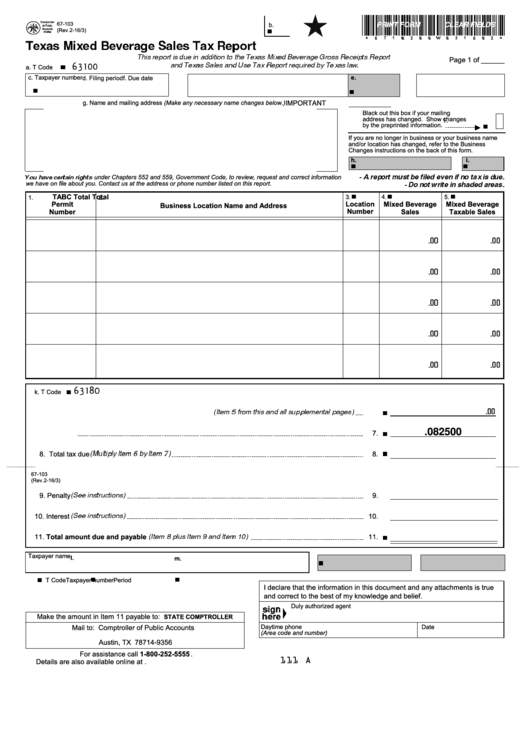 Sales Tax Report Form Texas ReportForm