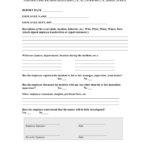 Sexual Harassment Incident Report Form In Word And Pdf Formats Free