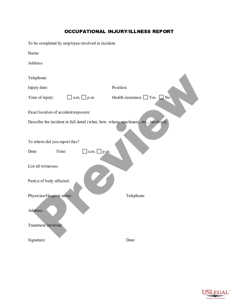 South Carolina Occupational Injury Illness Report Occupational 