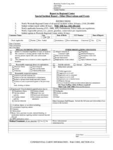 Special Incident Report Arf Fill Out Sign Online DocHub