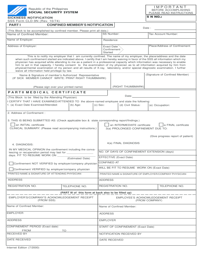 Sss Sickness Notification Form Fill Out Sign Online DocHub