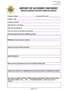 State Of Florida Incident Report Form With Body Image ReportForm