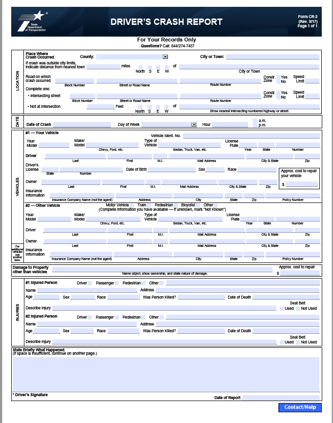 State Of Tennessee Accident Report Form Acacell