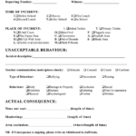 Student Incident Report Form In Word And Pdf Formats