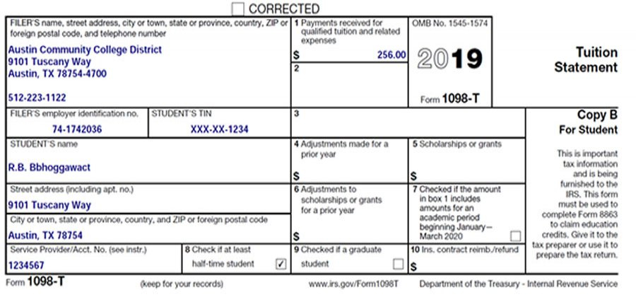 Tax Reporting 1098 T Austin Community College District