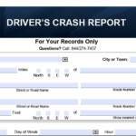 Texas Crash Report Form Instructions To Police For Reporting Crashes