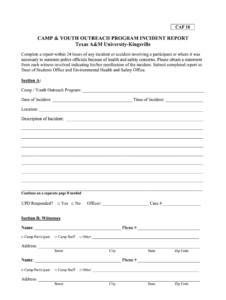 Texas Incident Report Caf Fill Out Sign Online DocHub