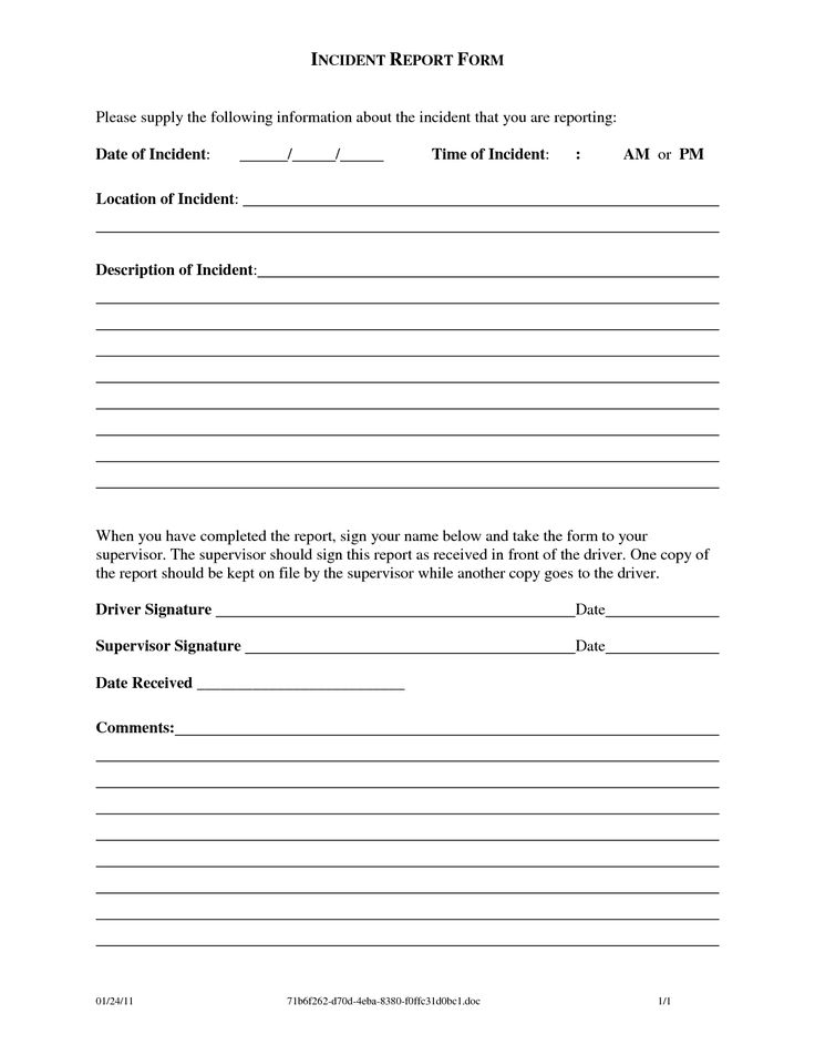 The Outstanding Workplace Incident Report Form Template Pertaining To