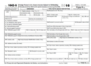 The Tax Times The Newly Issued Form 1042 S Foreign Person s U S