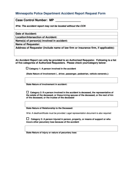 Top 5 Police Accident Report Form Templates Free To Download In PDF Format